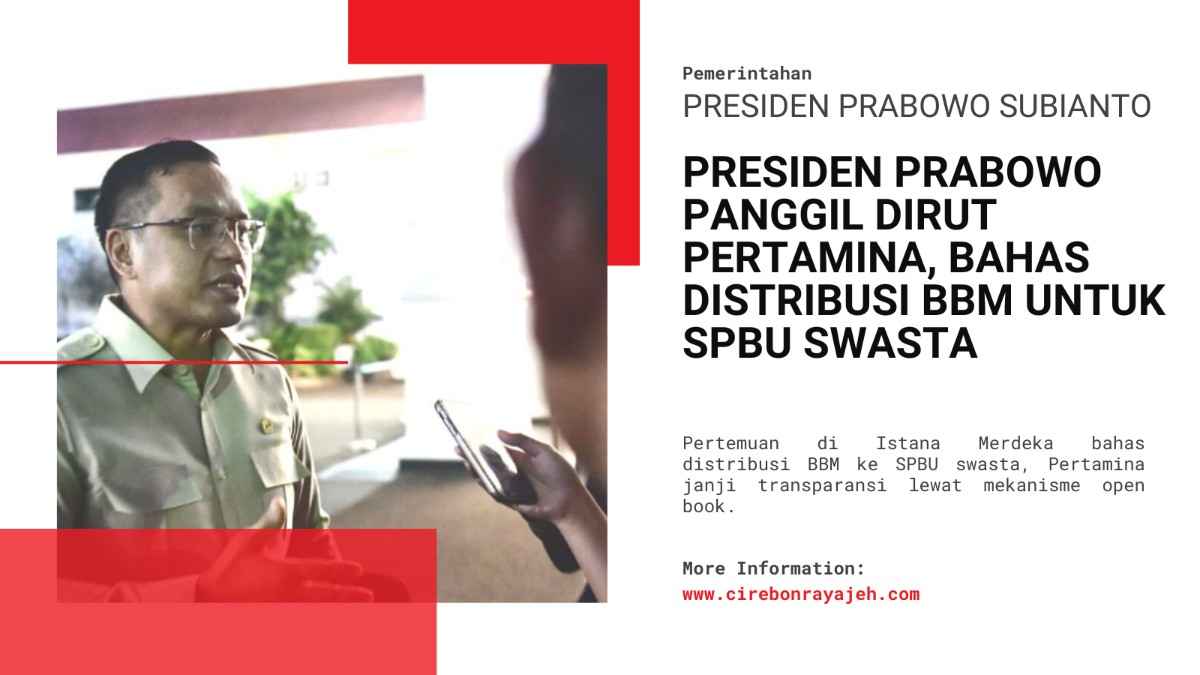 Direktur Utama (Dirut) Pertamina, Simon Aloysius Mantiri memberikan keterangannya kepada awak media di Istana Kepresidenan, Jakarta, pada Jumat, 19 September 2025. Foto: BPMI Setpres